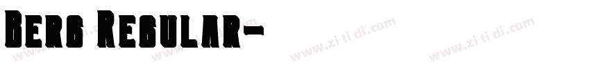Berg Regular字体转换